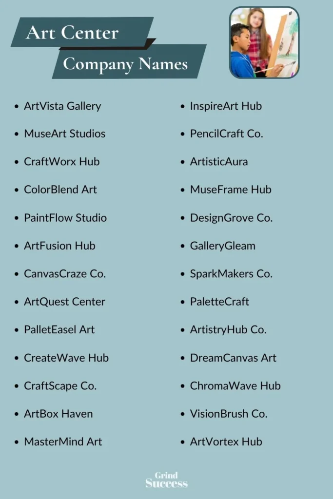 Art Center company name list