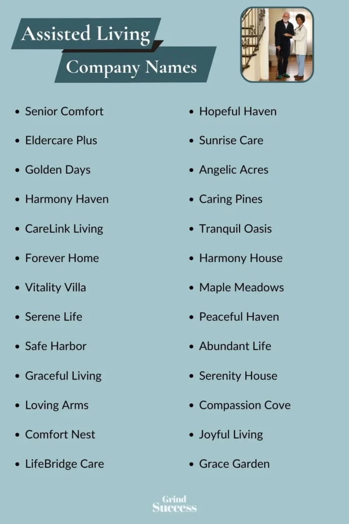 Assisted Living company name list