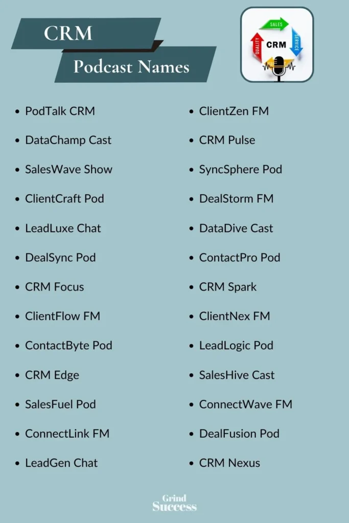 CRM Podcast Name Ideas List