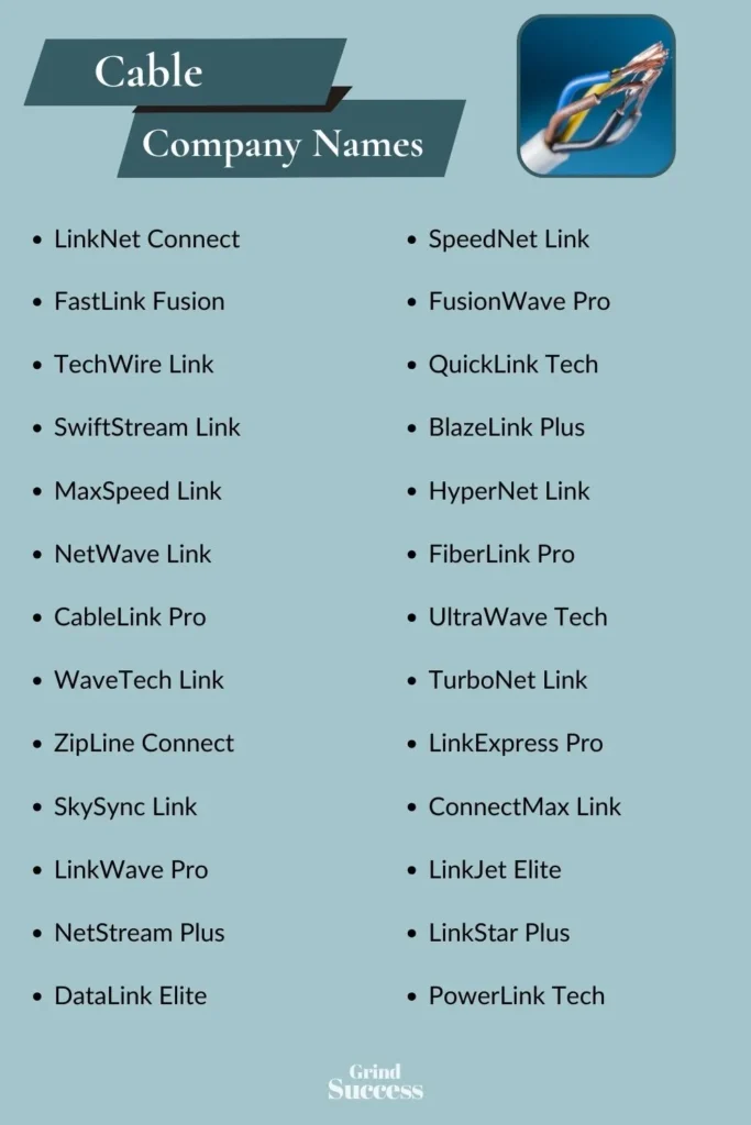 Cable Company Name Ideas List