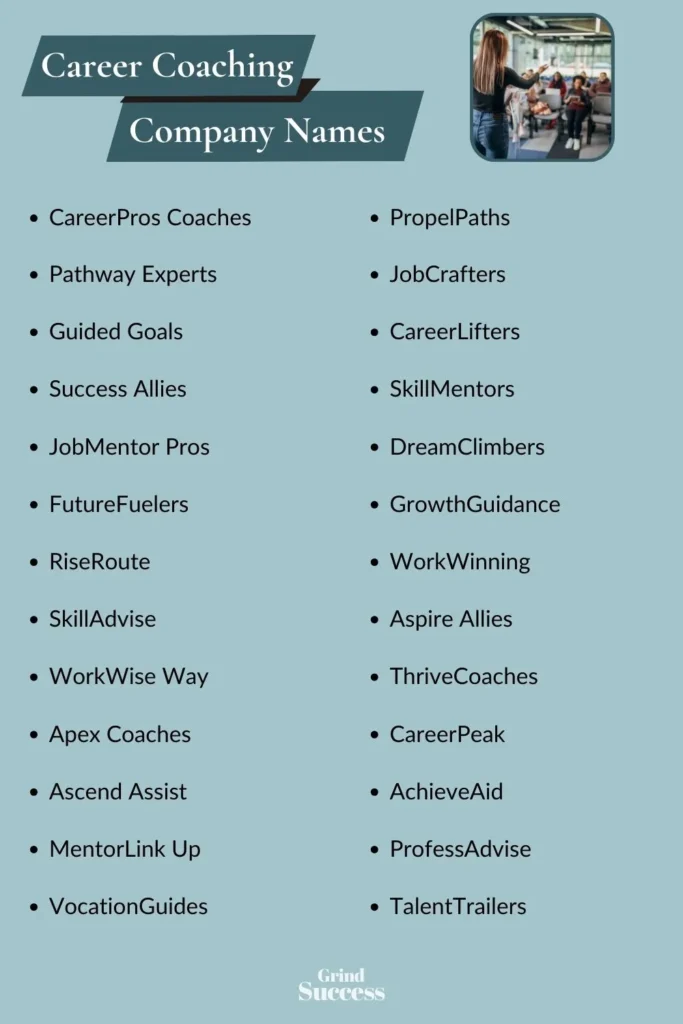 Career Coaching company name list