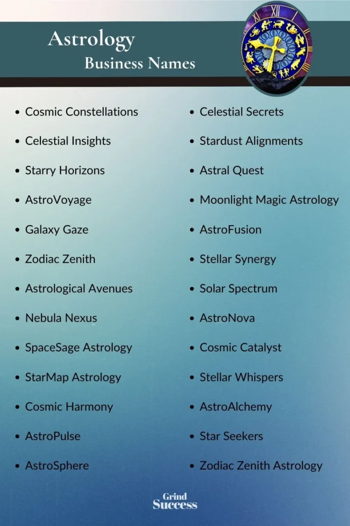 Catchy astrology business name ideas