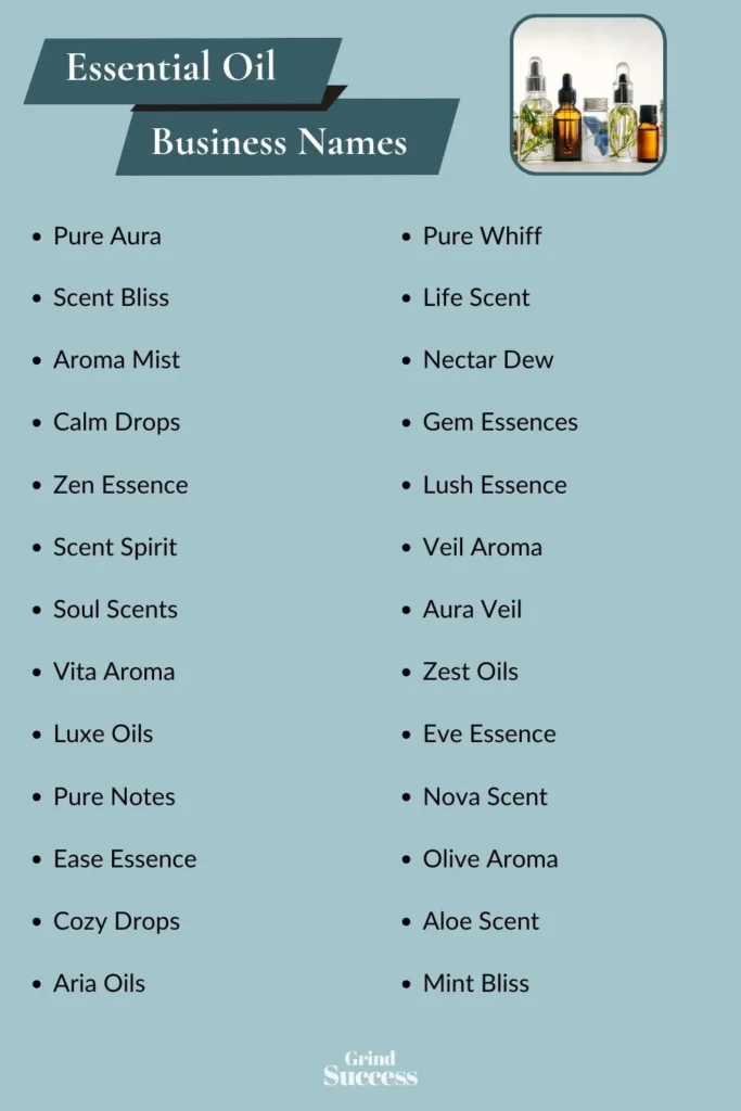 Catchy essential oil business name ideas