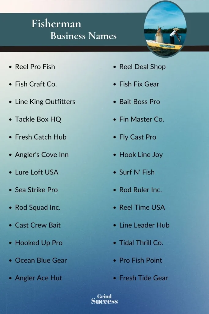 Catchy fisherman business name ideas