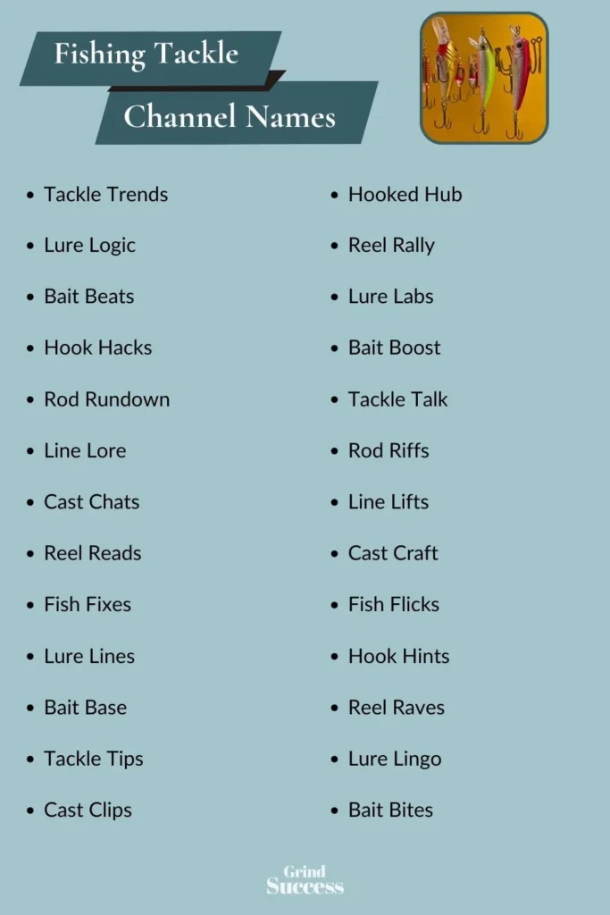 Catchy fishing tackle YouTube channel name ideas