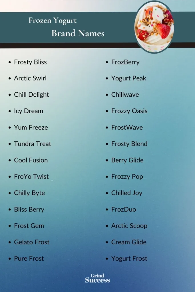 Catchy Frozen Yogurt Brand name ideas