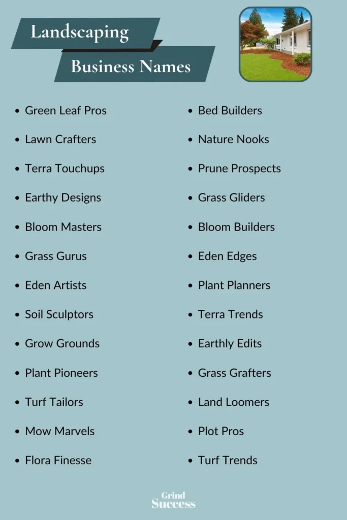 Catchy landscaping business name ideas