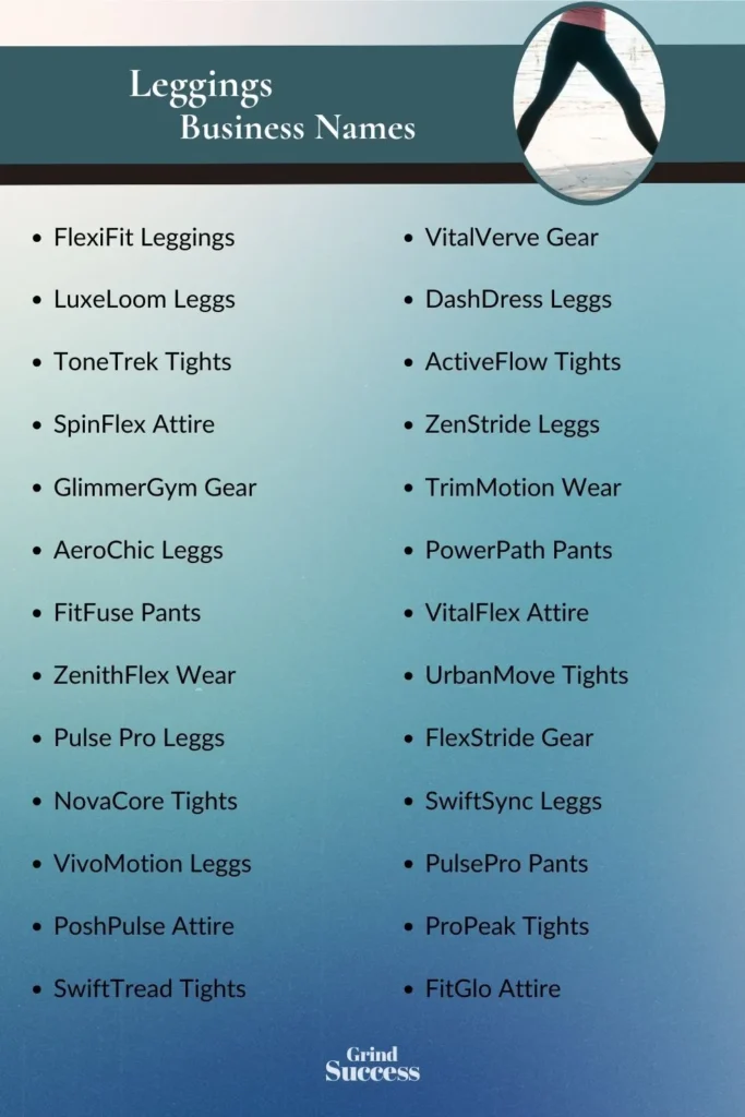 Catchy leggings business name ideas