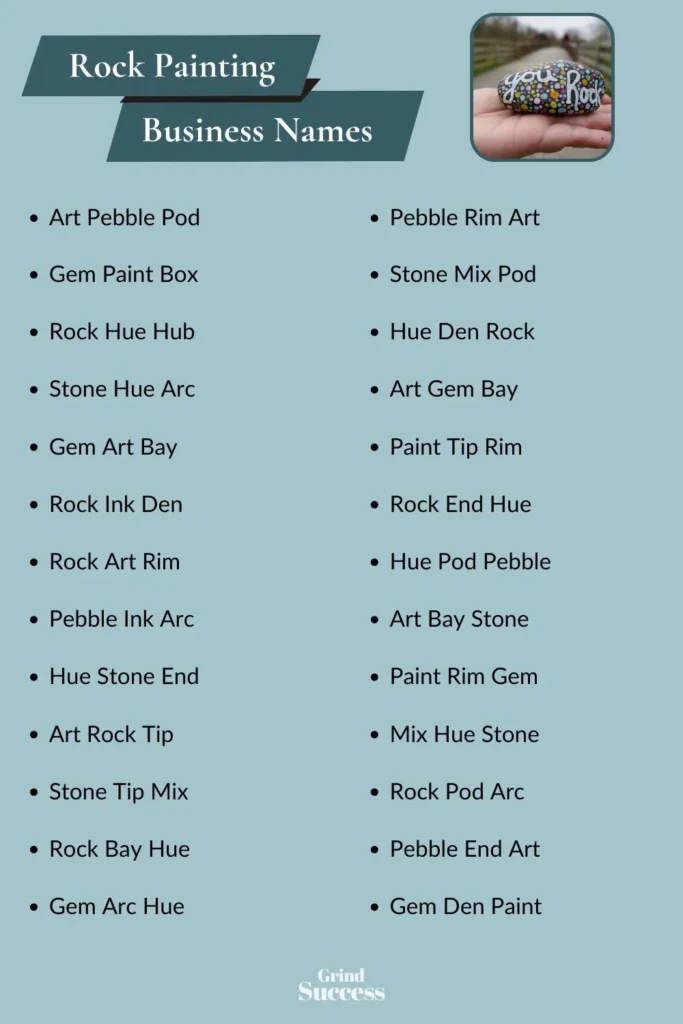 Catchy rock painting business name ideas