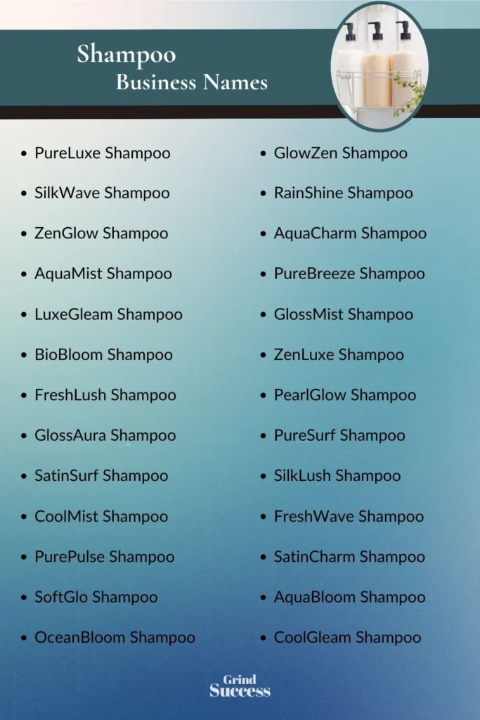 Catchy shampoo business name ideas