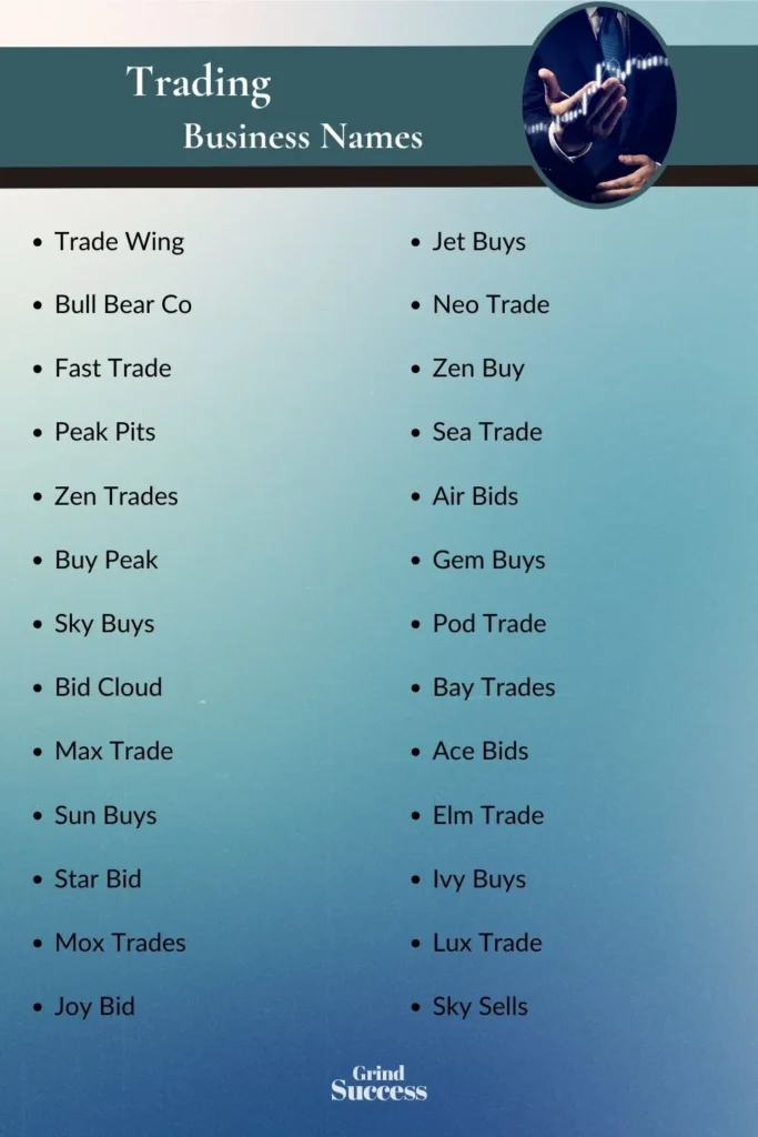 Catchy trading business name ideas
