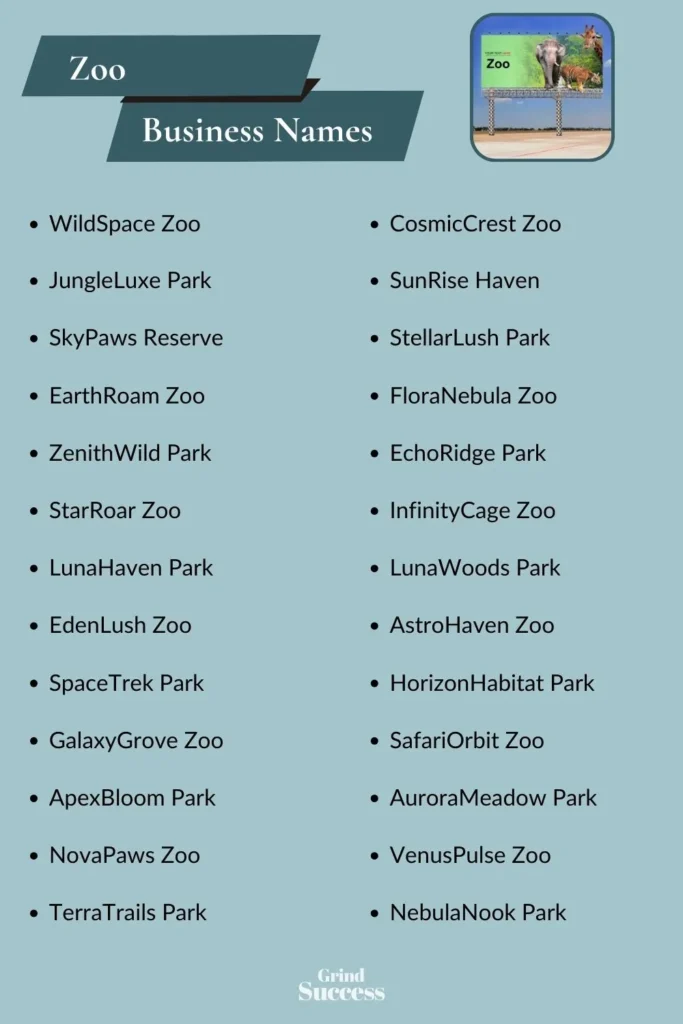 Catchy zoo business name ideas