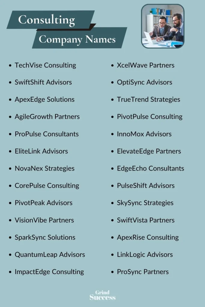 Consulting Company Name Ideas List