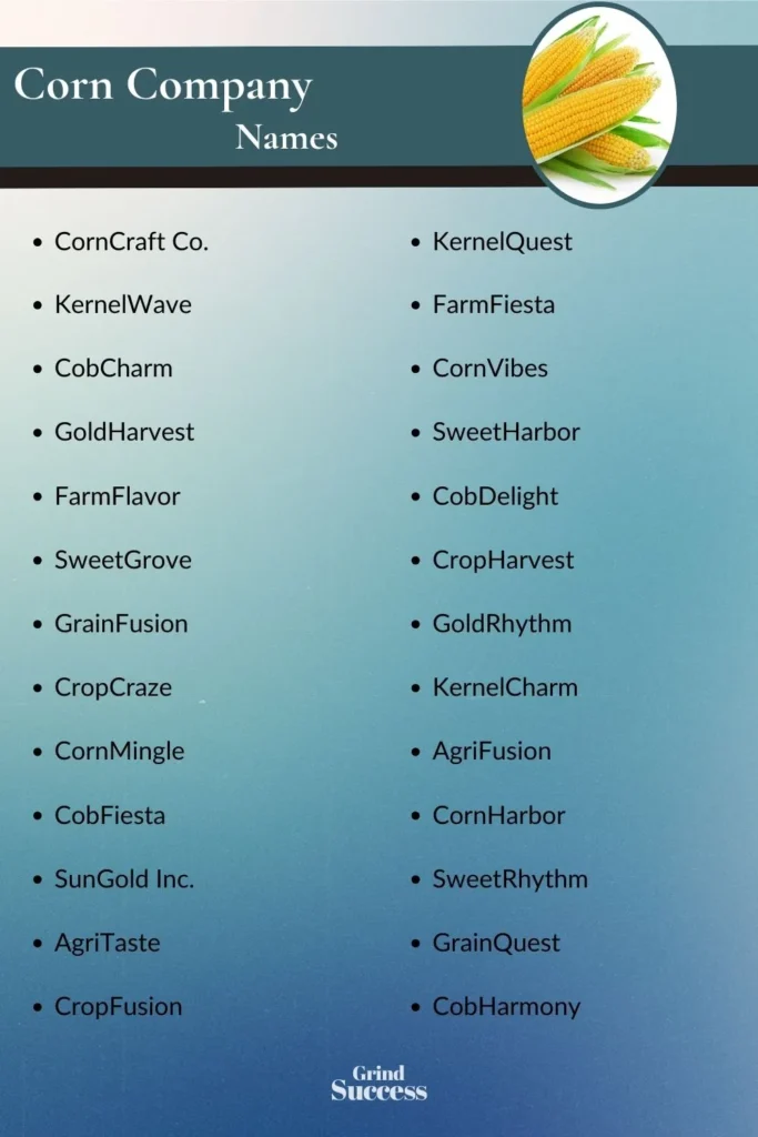 Corn company name list