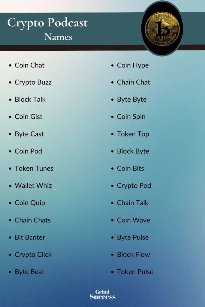 Crypto Podcast Name Ideas List