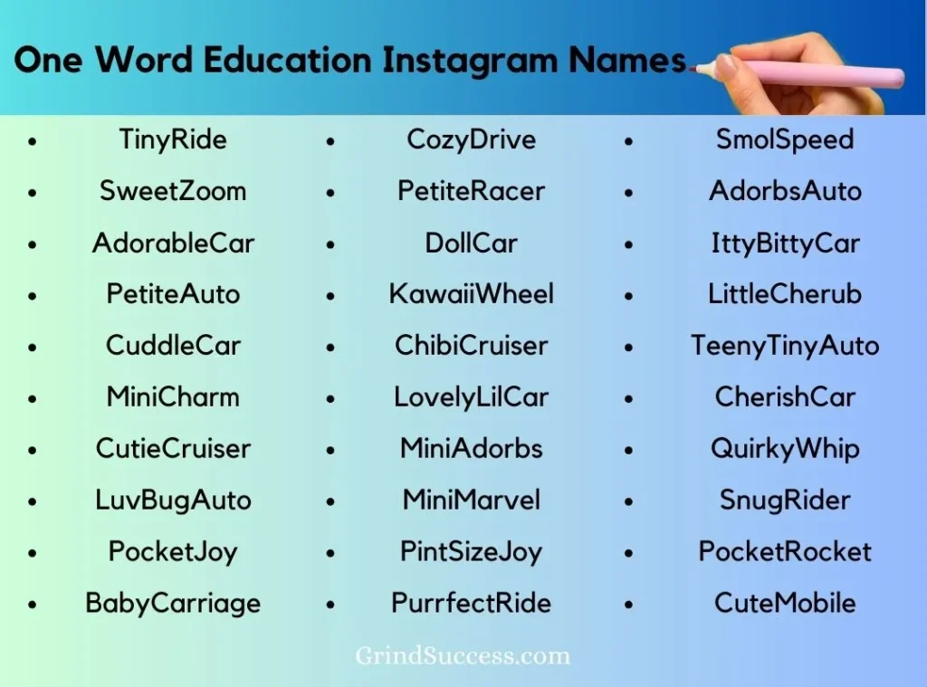Cute education instagram names