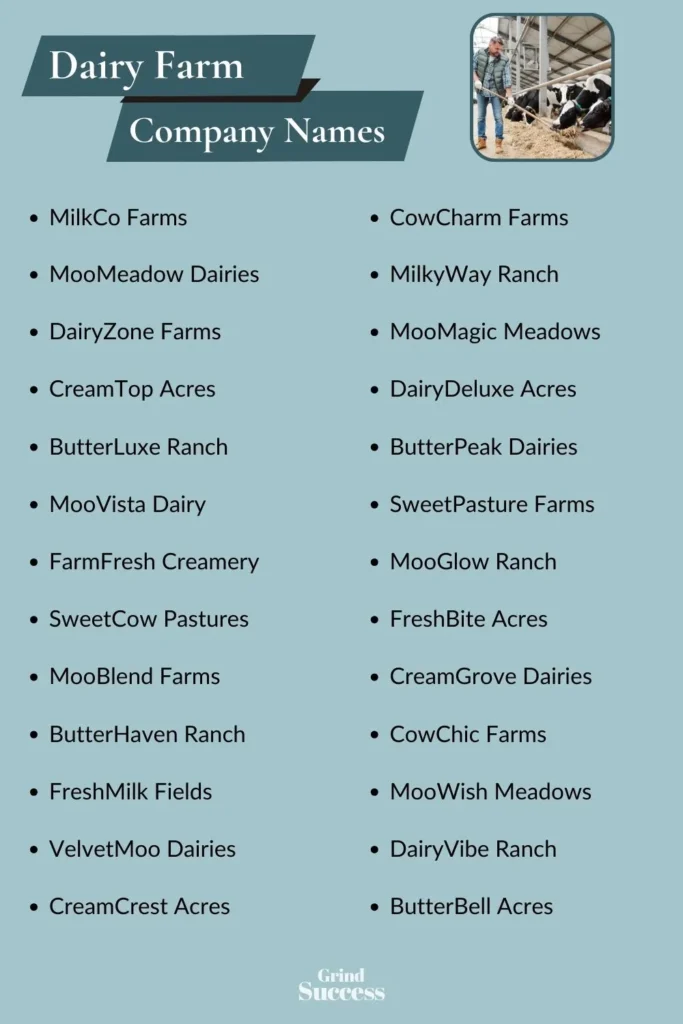 Dairy Farm Business Name Ideas Generator
