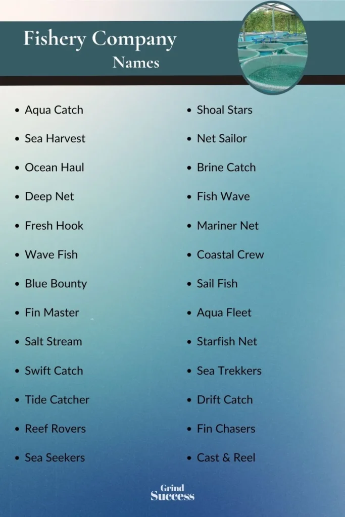 Fishery company name list