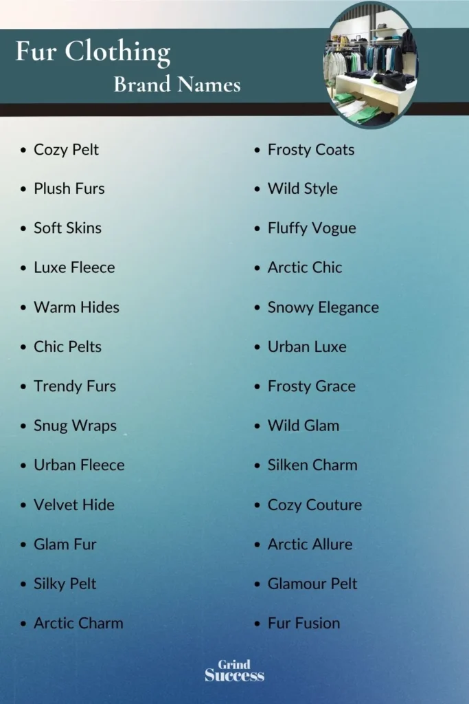 Fur Clothing Brand name list