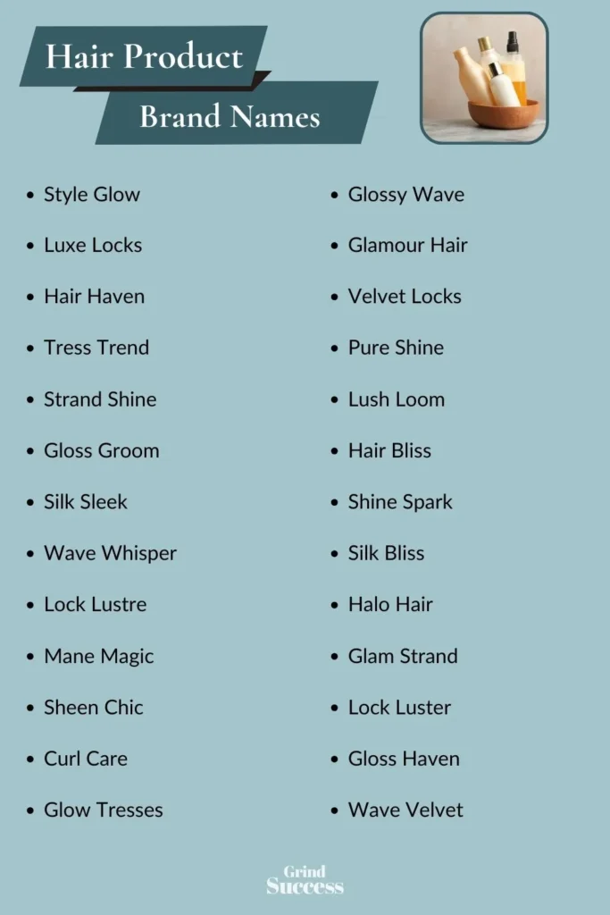 Hair Product Brand name list