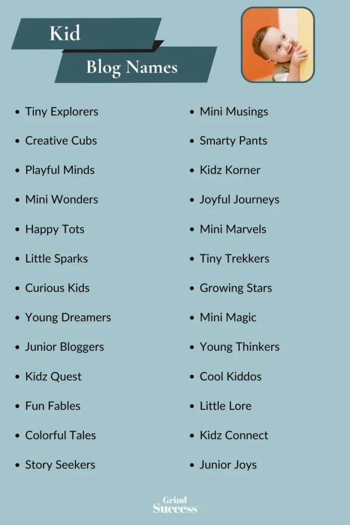 Kid Blog Name Ideas List