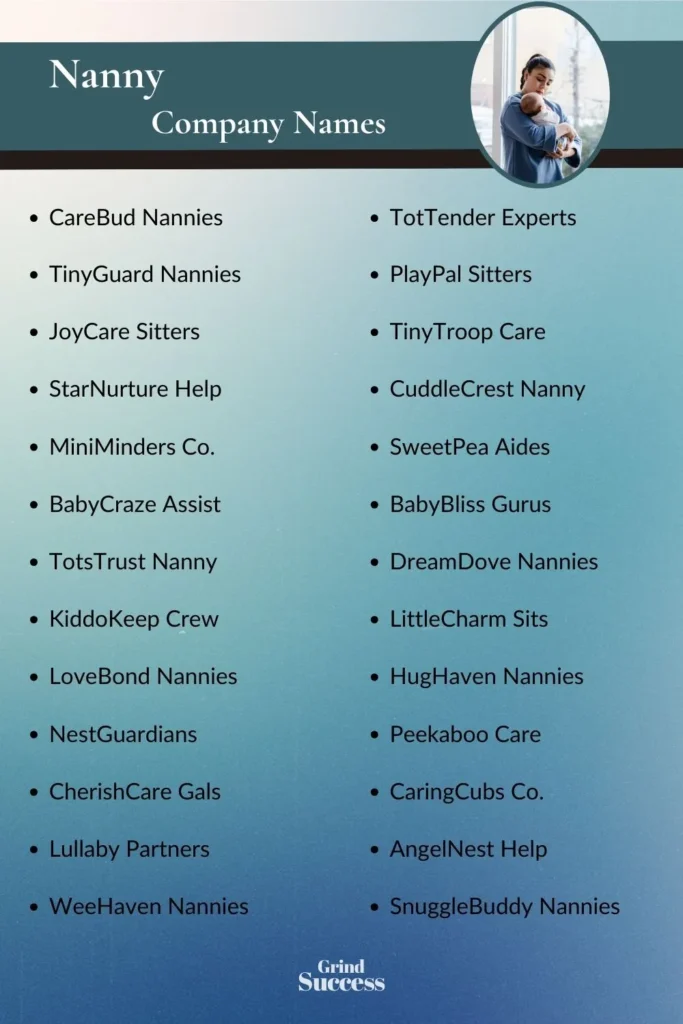 Nanny Company Name Ideas List