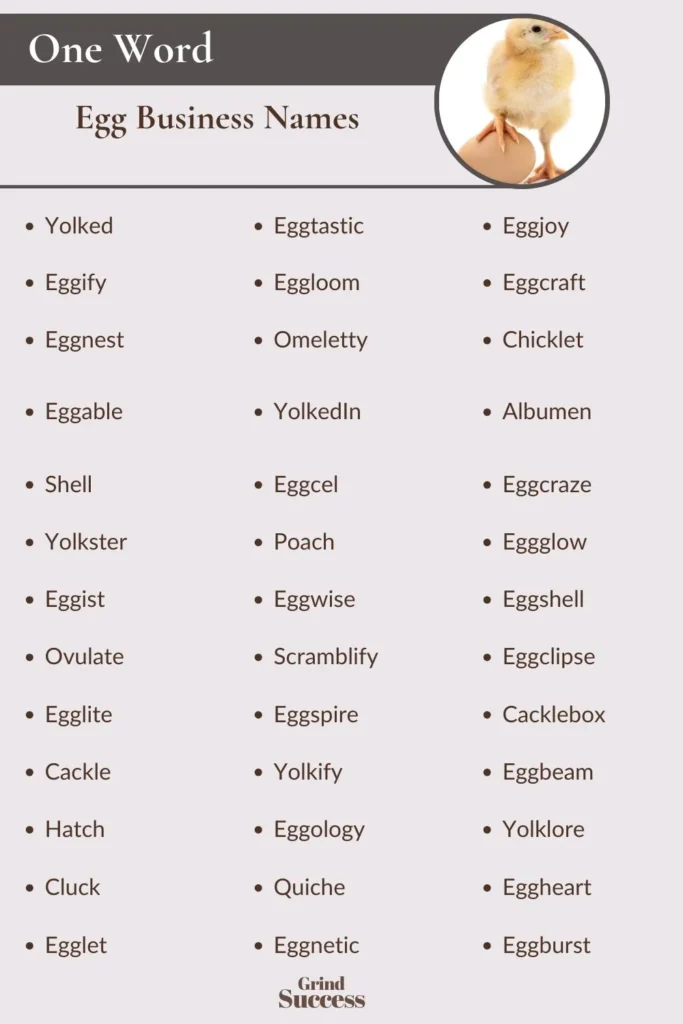 Egg names shop for project