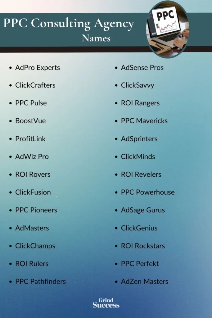 PPC Consulting Agency Name Ideas List