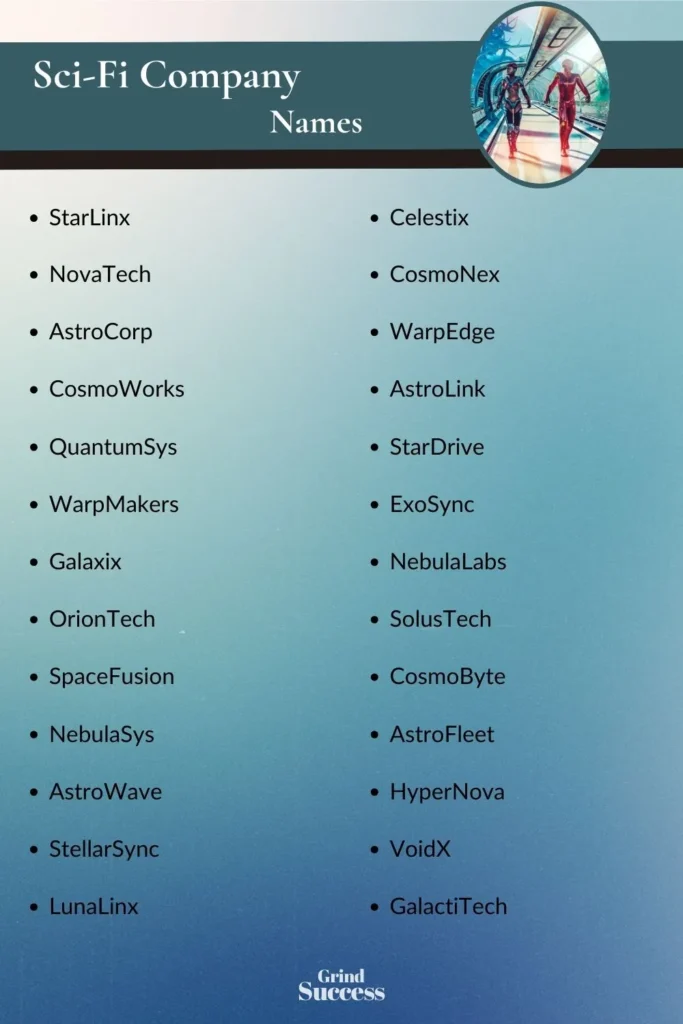 Sci-Fi company name list
