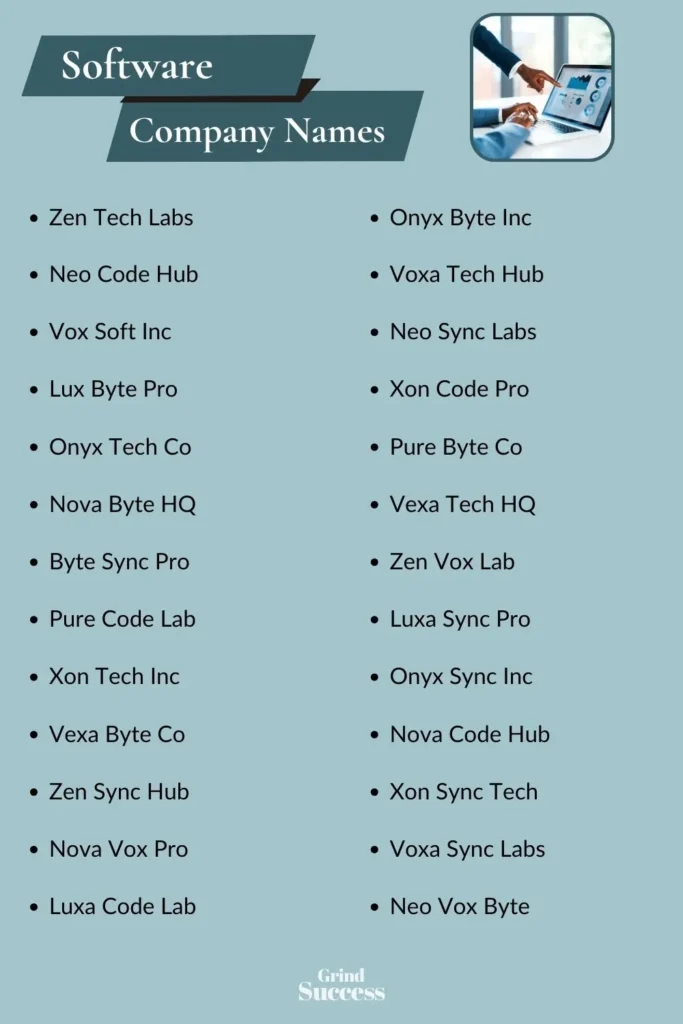 Software Company Name Ideas List