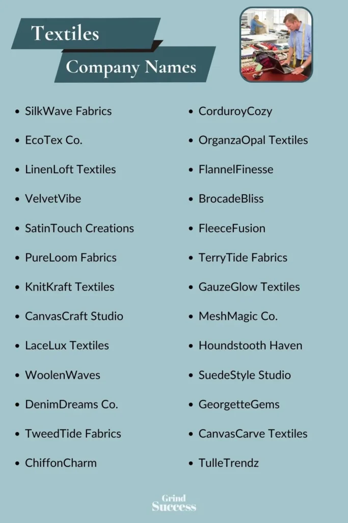 Textiles Company Name Ideas List