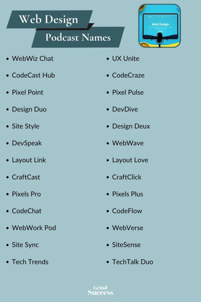 Web Design Podcast Name Ideas List