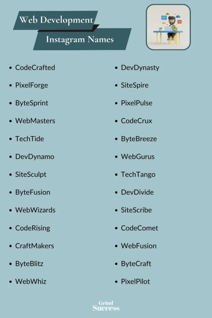 Web Development Team Name Ideas List