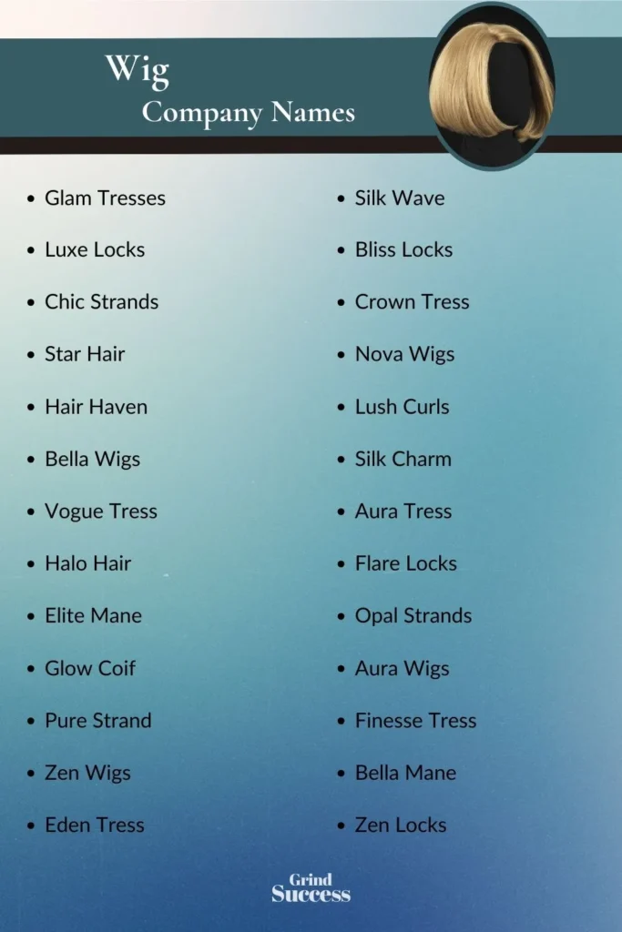 Wig Company Name Ideas List